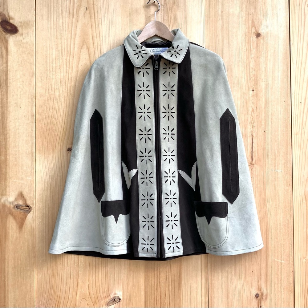 J. Peterman Gray and Black Cape